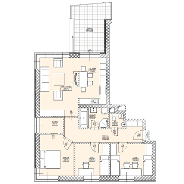 Bytový dom - Gaštan - 5. poschodie - Byt B501